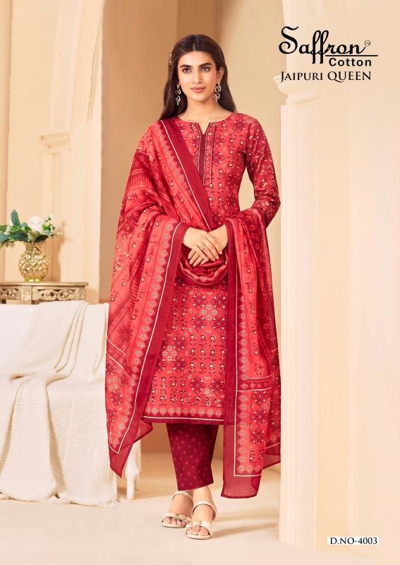 Saffron jaipuri karachi vol 1 wholesale cotton dress material in mumbai